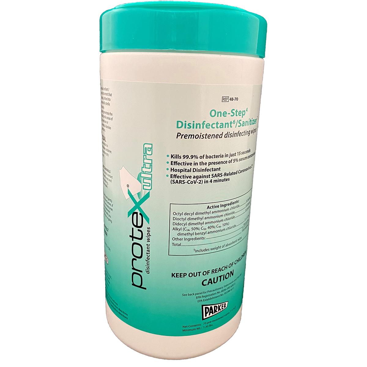 Protex Ultra Disinfectant Wipes 7" x 9.5" 75/Canister